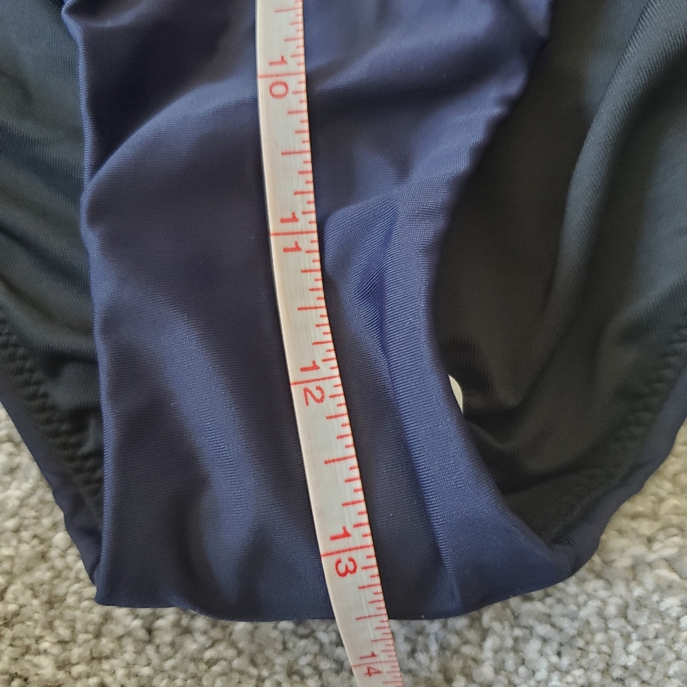 J.Crew plus front tie knot high rise bikini bottoms, 2XL, blue - Picture 9 of 11